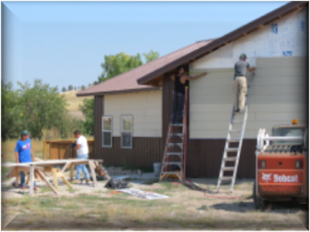 Men Working on a Building as a Missions Project